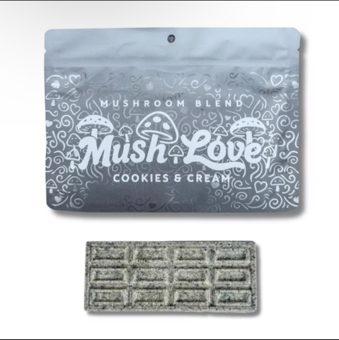 Mush Love Cookies & Cream Mushroom Chocolate Bar 4g