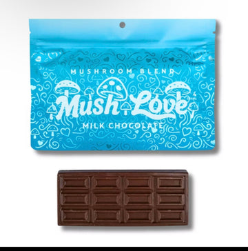 Mush Love – Milk Chocolate Mushroom Chocolate Bar 4g